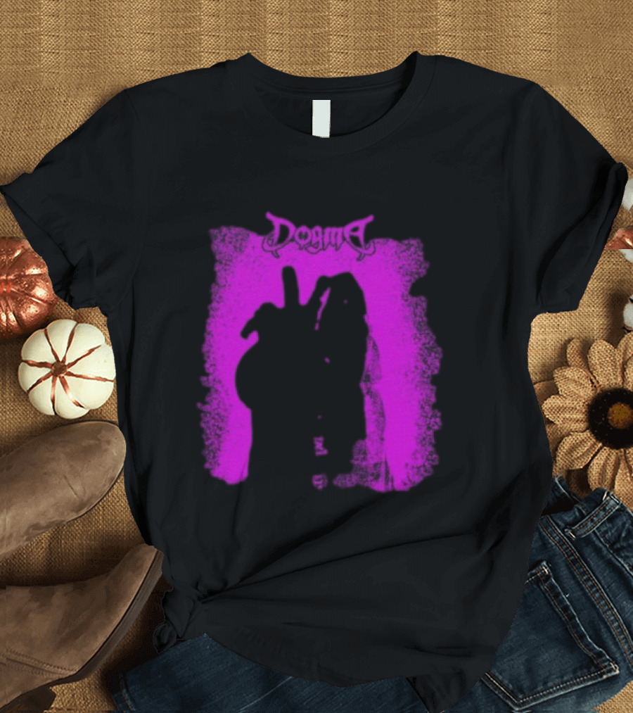Dogma My Matricidal Purple Gothic Text With Pink Grunge Frame T-Shirt