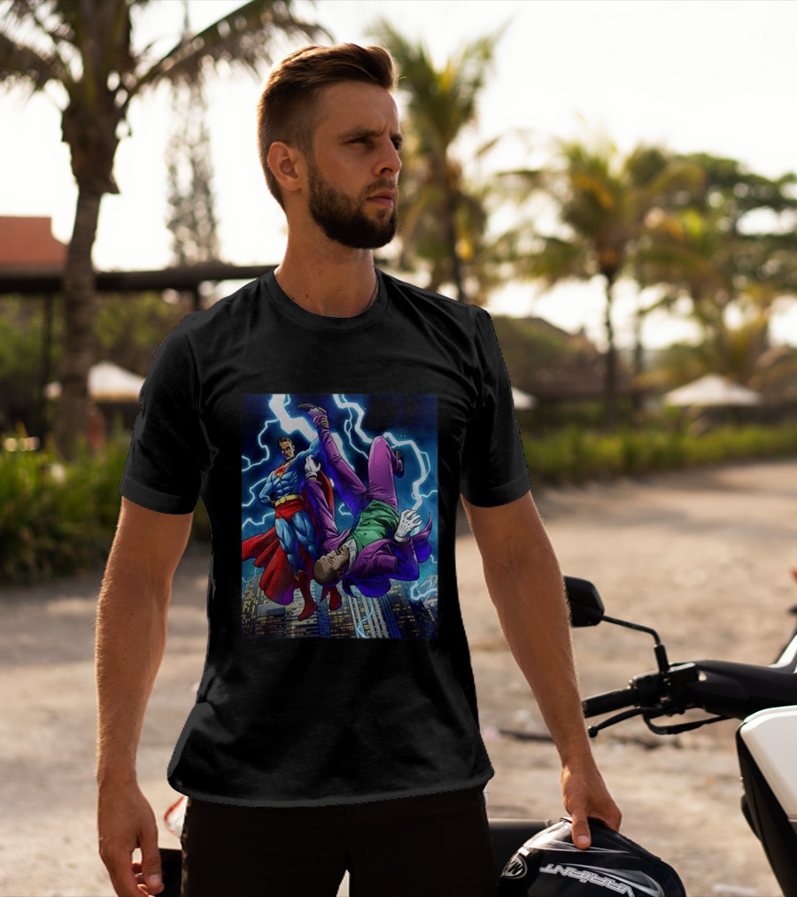 Shai Gilgeous Alexander Thunder Vs Joker And Denver Superhero Clash T-Shirt