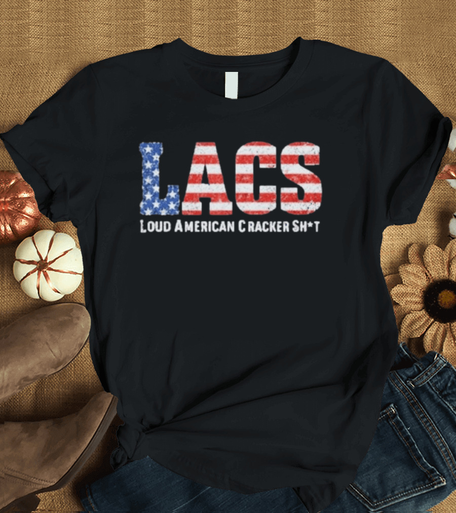 LACS Loud American Cracker USA Flag T-Shirt