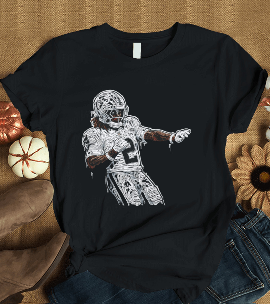 Las Vegas Raiders Ashton Jeanty 2 Football Player T-Shirt