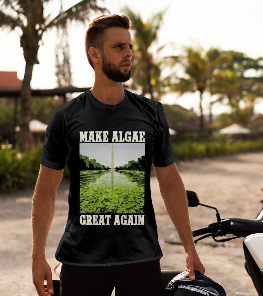 Make Algae Great Again Lincoln Memorial Reflecting Pool Washington Monument T-Shirt