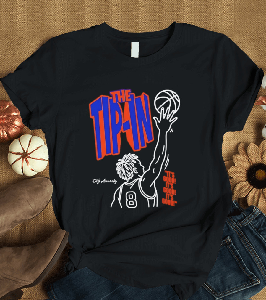 The Tip In OG Anunoby New York Knicks 2026 NBA Champs Basketball Player 8 T-Shirt