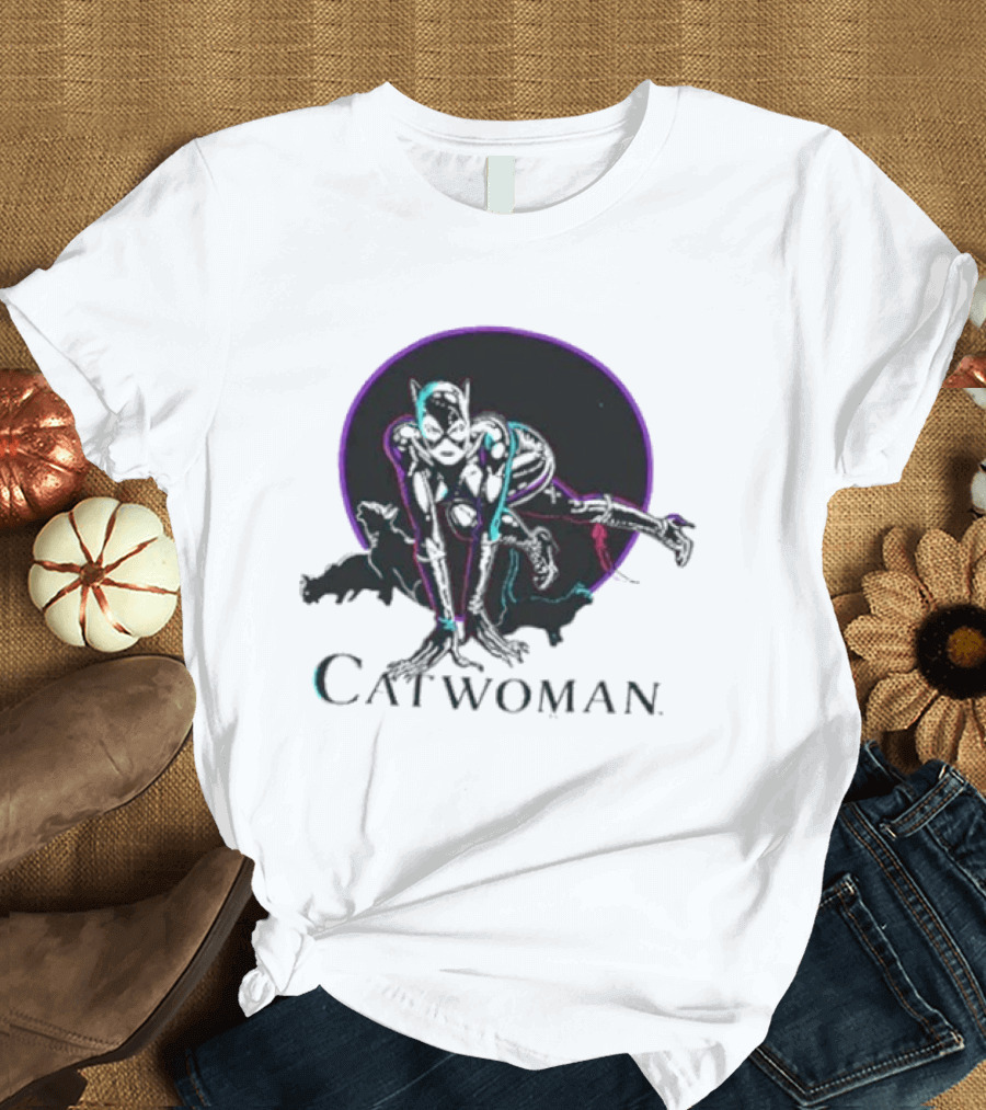 90s Catwoman Neon T-Shirt