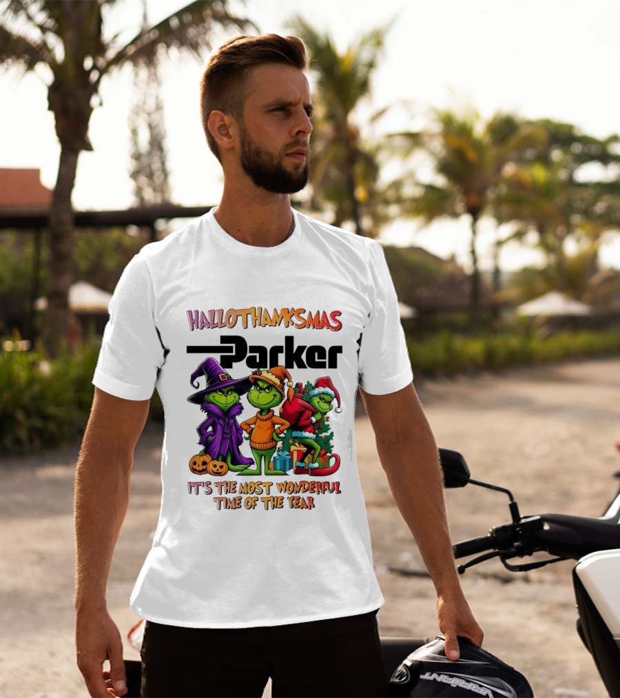 HalloThanksMas Grinch Parker It's The Most Wonderful Time Of The Year 2025 T-Shirt