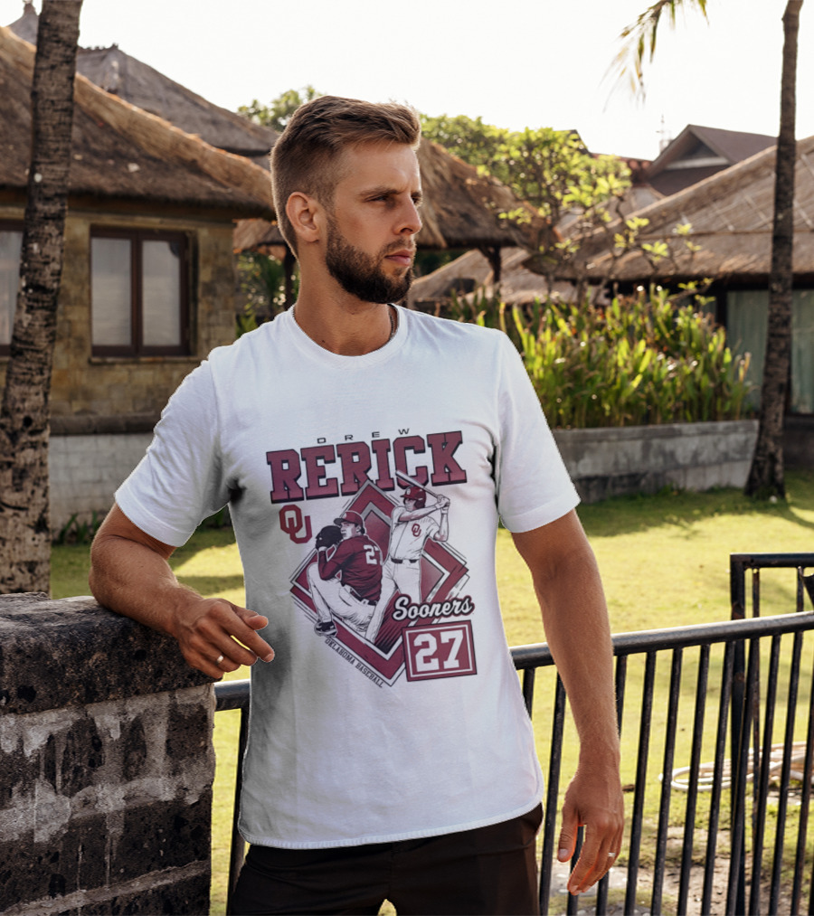 Oklahoma Sooners Drew Rerick Baseball 27 OU T-Shirt