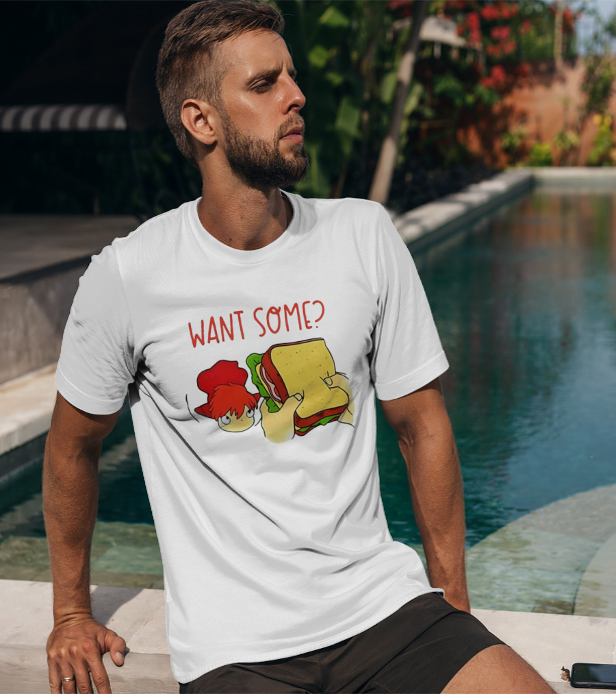 Ponyo Flinching Want Some Sandwich Scene T-Shirt