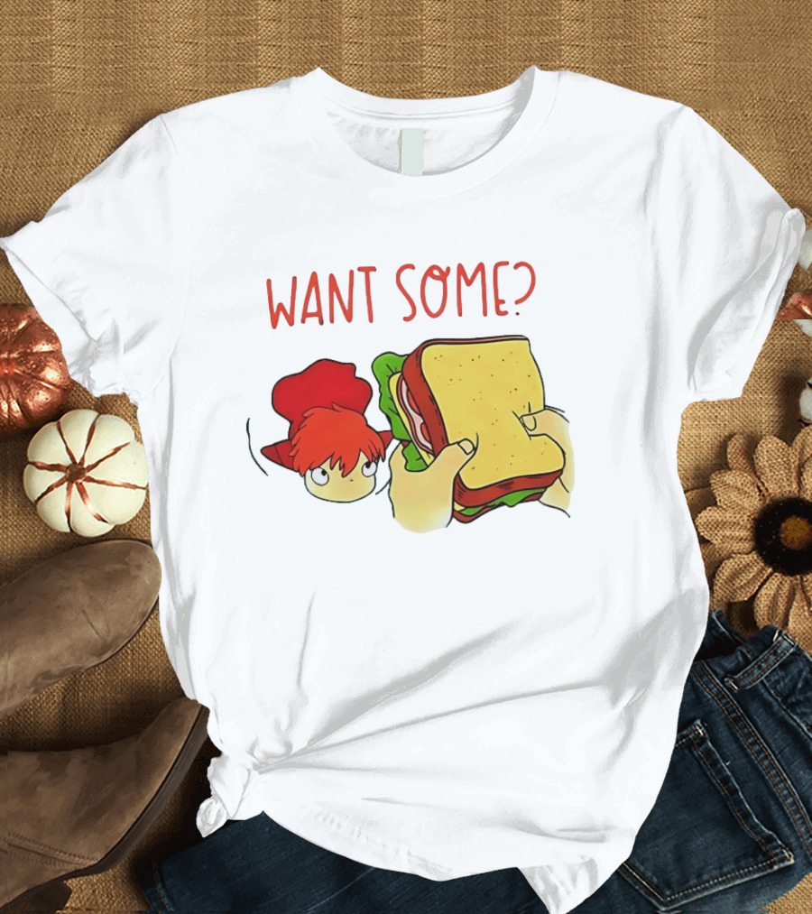 Ponyo Flinching Want Some Sandwich Scene T-Shirt