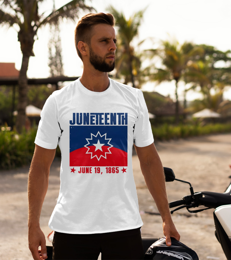 Juneteenth Red White Blue Freedom Flag June 19 1865 Emancipation Day T-Shirt