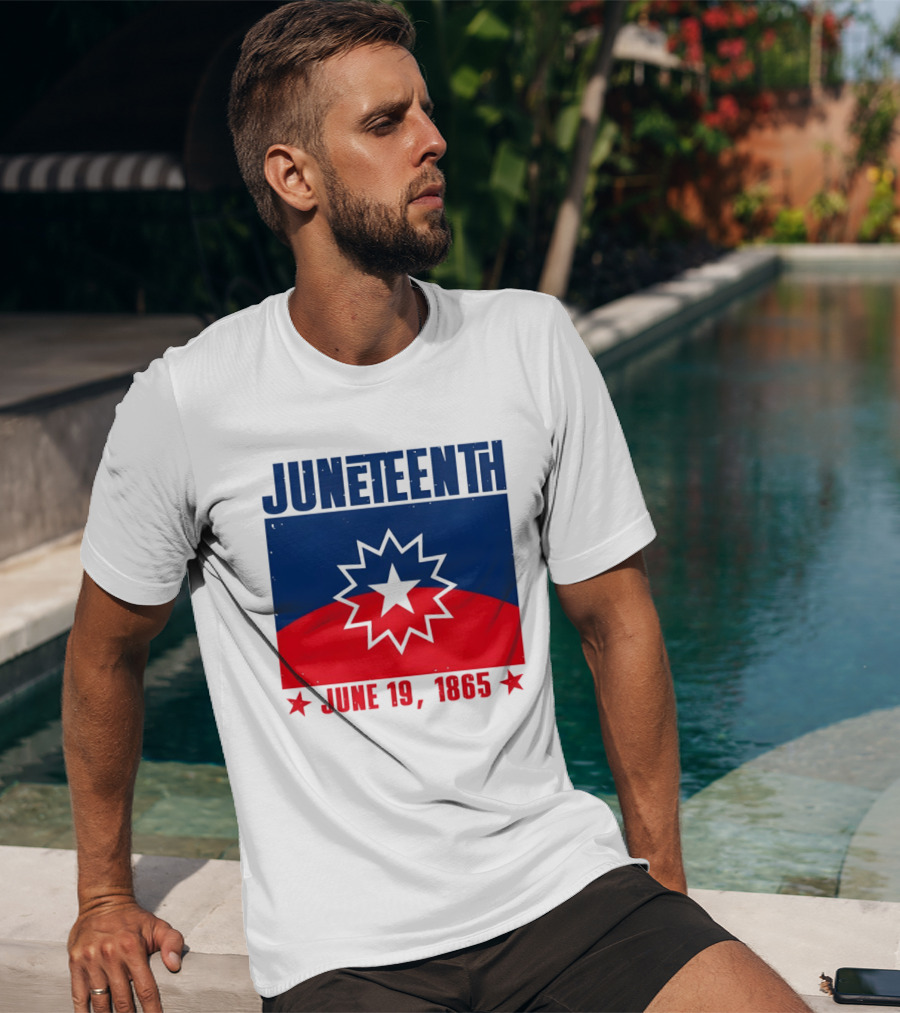 Juneteenth Red White Blue Freedom Flag June 19 1865 Emancipation Day T-Shirt