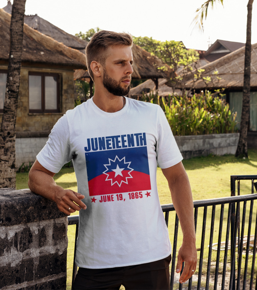 Juneteenth Red White Blue Freedom Flag June 19 1865 Emancipation Day T-Shirt