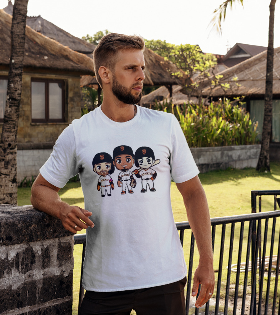 San Francisco Giants Chibi Players MLB Baseball Giants Team Sports Characters T-Shirt