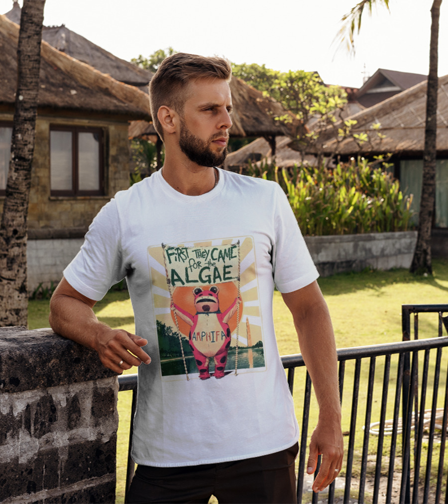 First They Came For The Algae Amphifa Frog Sunburst Protest T-Shirt