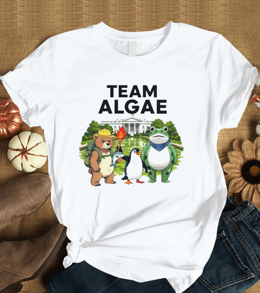 Team Algae Frog Penguin Bear White House 2026 Make Algae Great Again T-Shirt