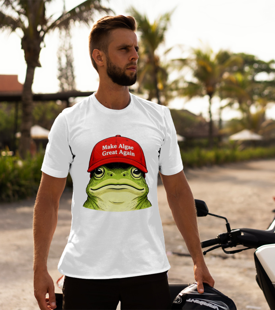 Frog Team Algae Make Algae Great Again Hat Patriotic American Flag 2026 T-Shirt