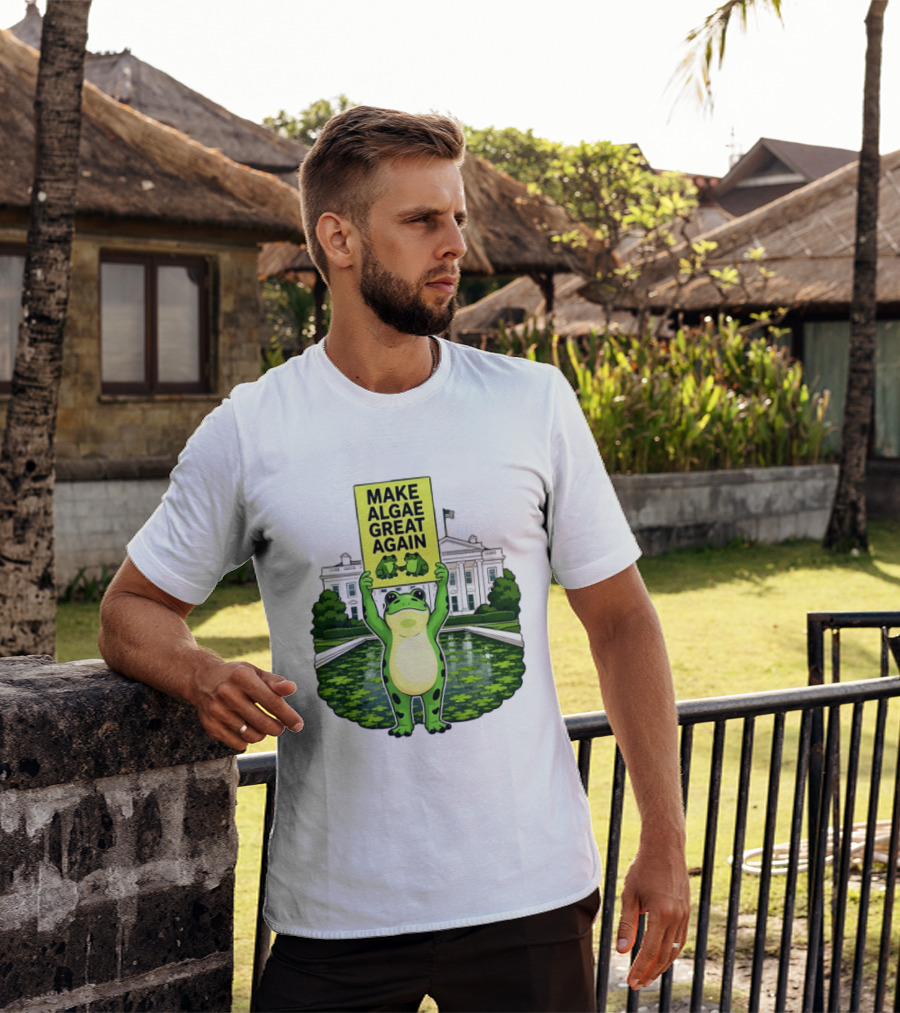 Frogs Team Algae Make Algae Great Again At White House 2026 T-Shirt