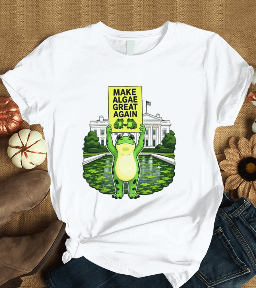 Frogs Team Algae Make Algae Great Again At White House 2026 T-Shirt