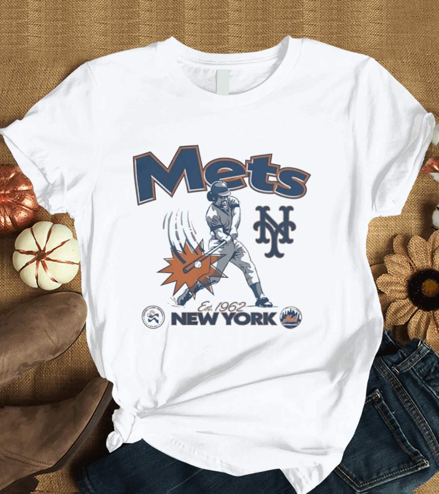 Mets New York Est 1962 Baseball Club National League Centennial 1876 1976 T-Shirt