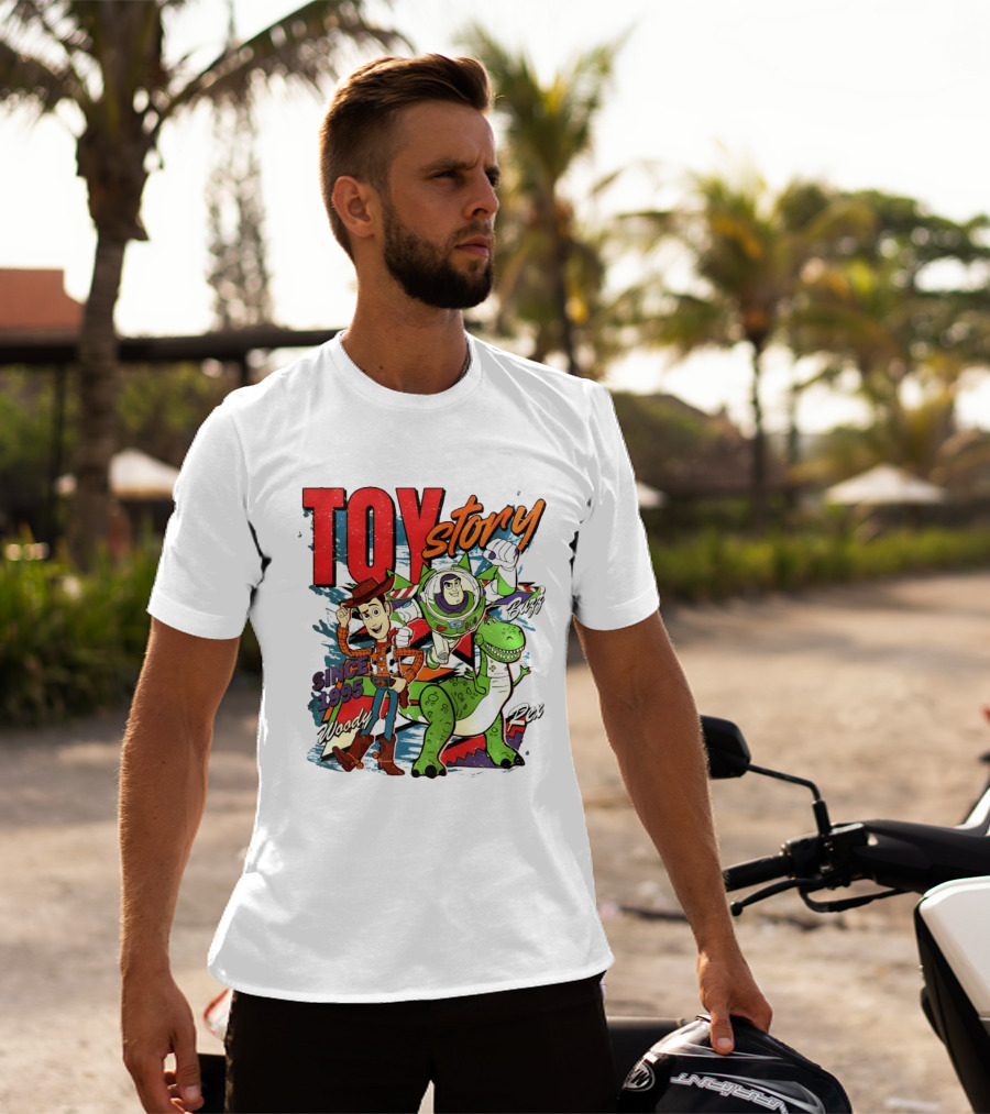 Toy Story Woody Buzz Rex Since 1995 Animated Adventure T-Shirt