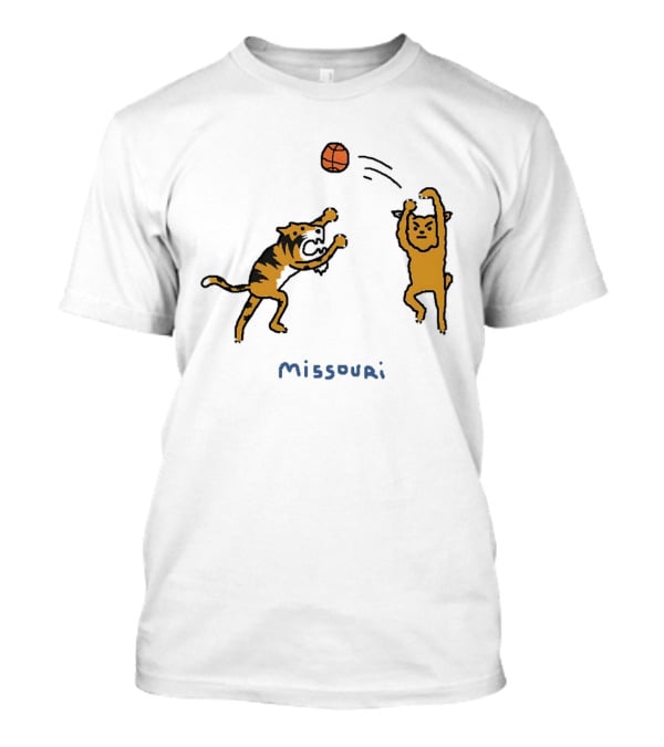 Kentucky Wildcats Vs Missouri Tigers Basketball 2026 SEC Matchup Cartoon T-Shirt