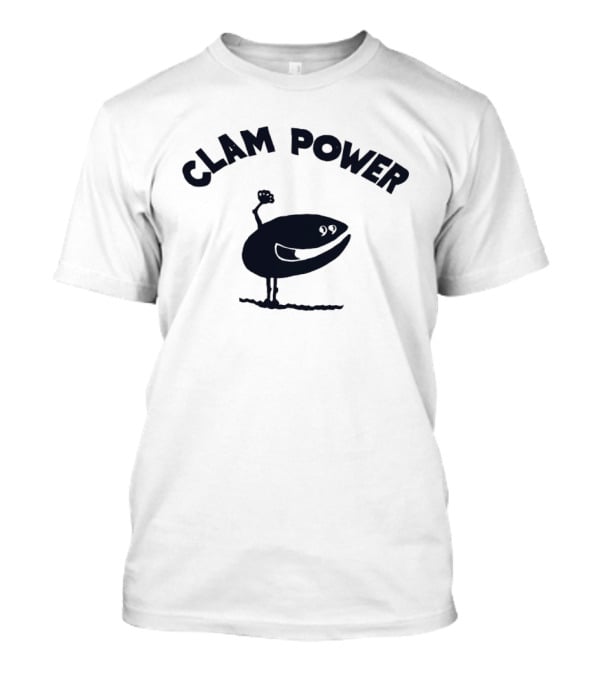 Clam Power Funny Cartoon Clam Arm Flexing T-Shirt