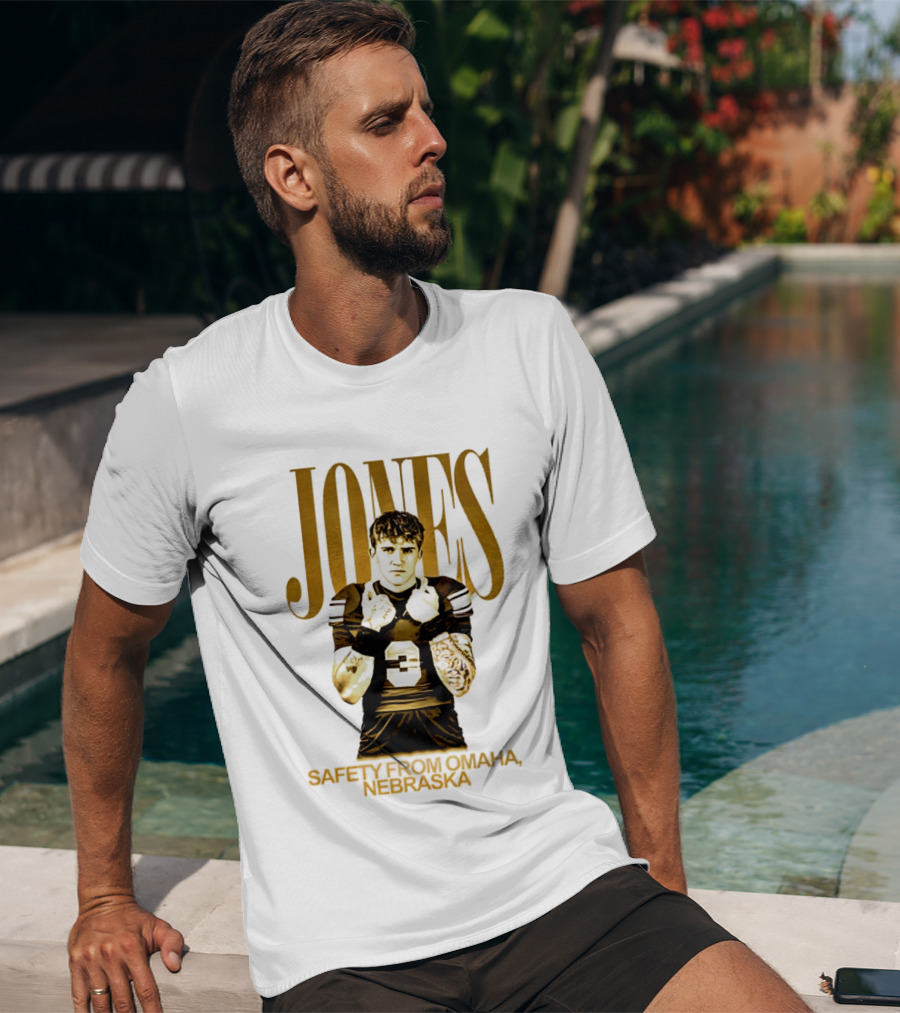 Mason Jones Nebraska Cornhuskers Safety From Omaha Football Player T-Shirt