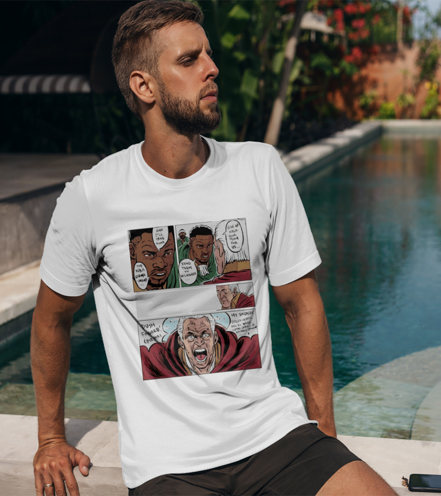 Milwaukee Bucks Giannis Antetokounmpo To Miami Give Up Half Your Team NBA Champion Push Forward T-Shirt