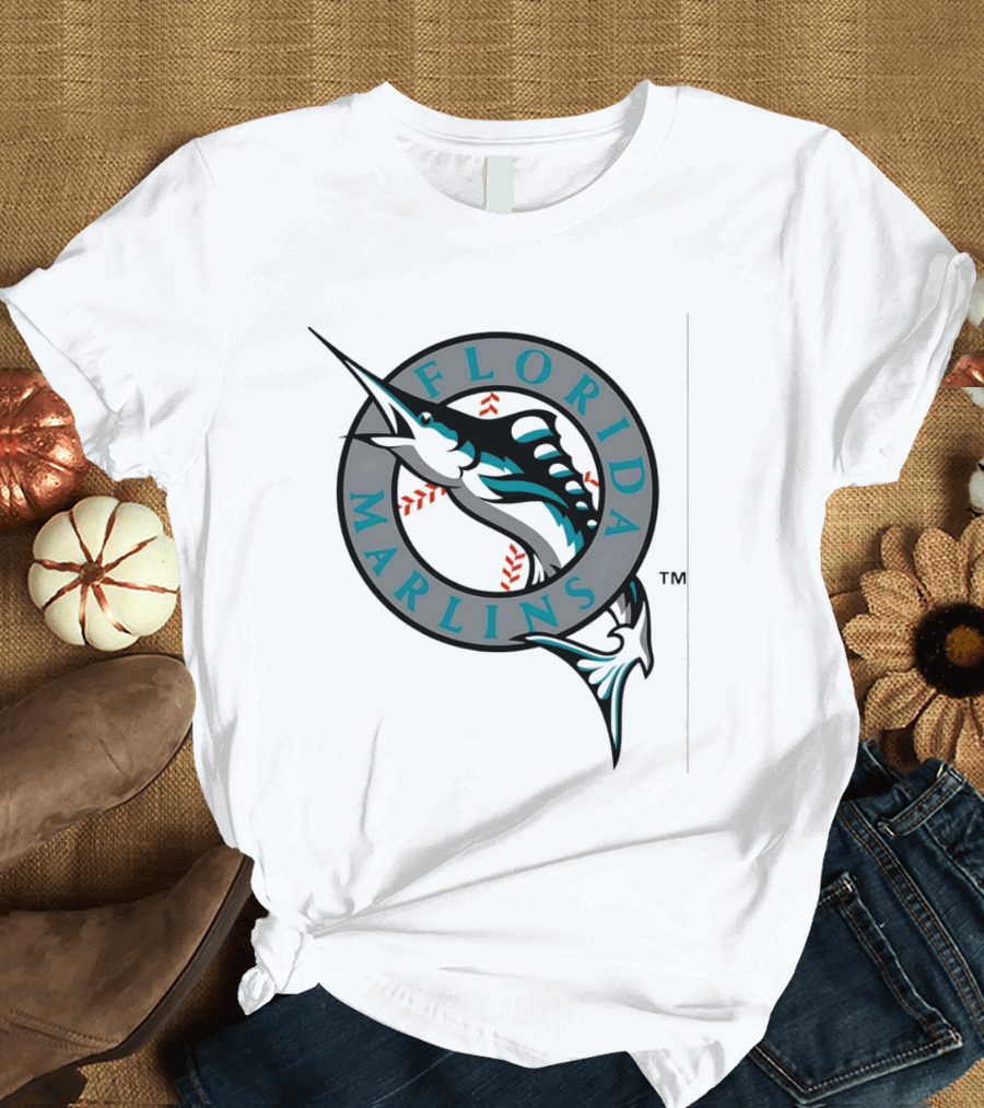 Florida Marlins MLB Baseball Team Logo Authentic Merchandise T-Shirt