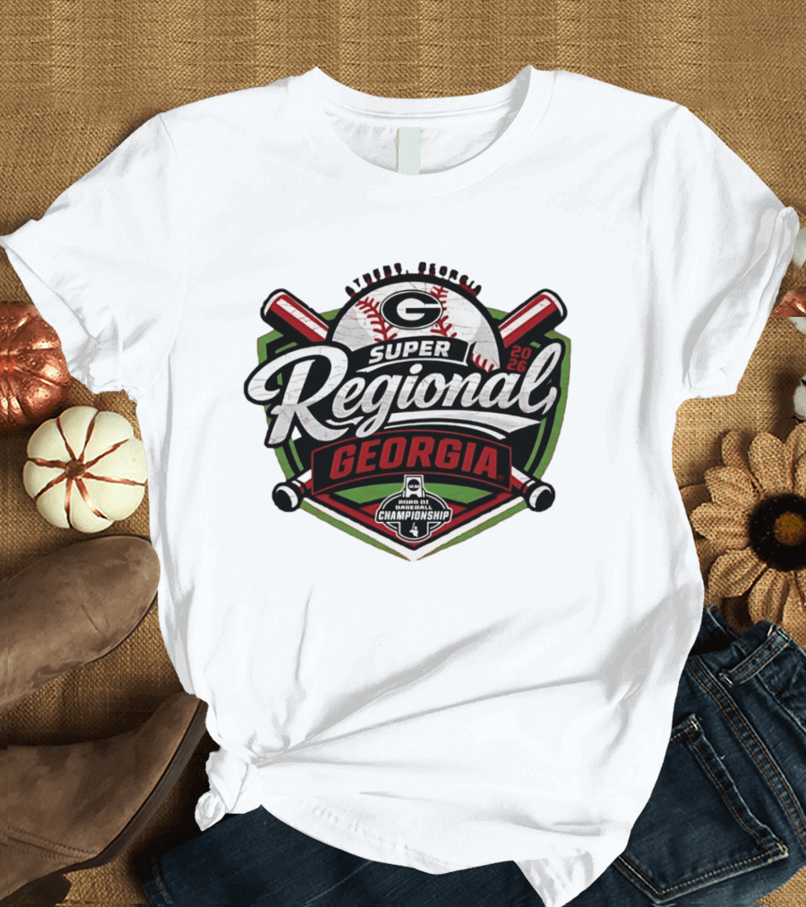 Georgia Bulldogs Baseball Super Regional Championship Athens 2026 T-Shirt