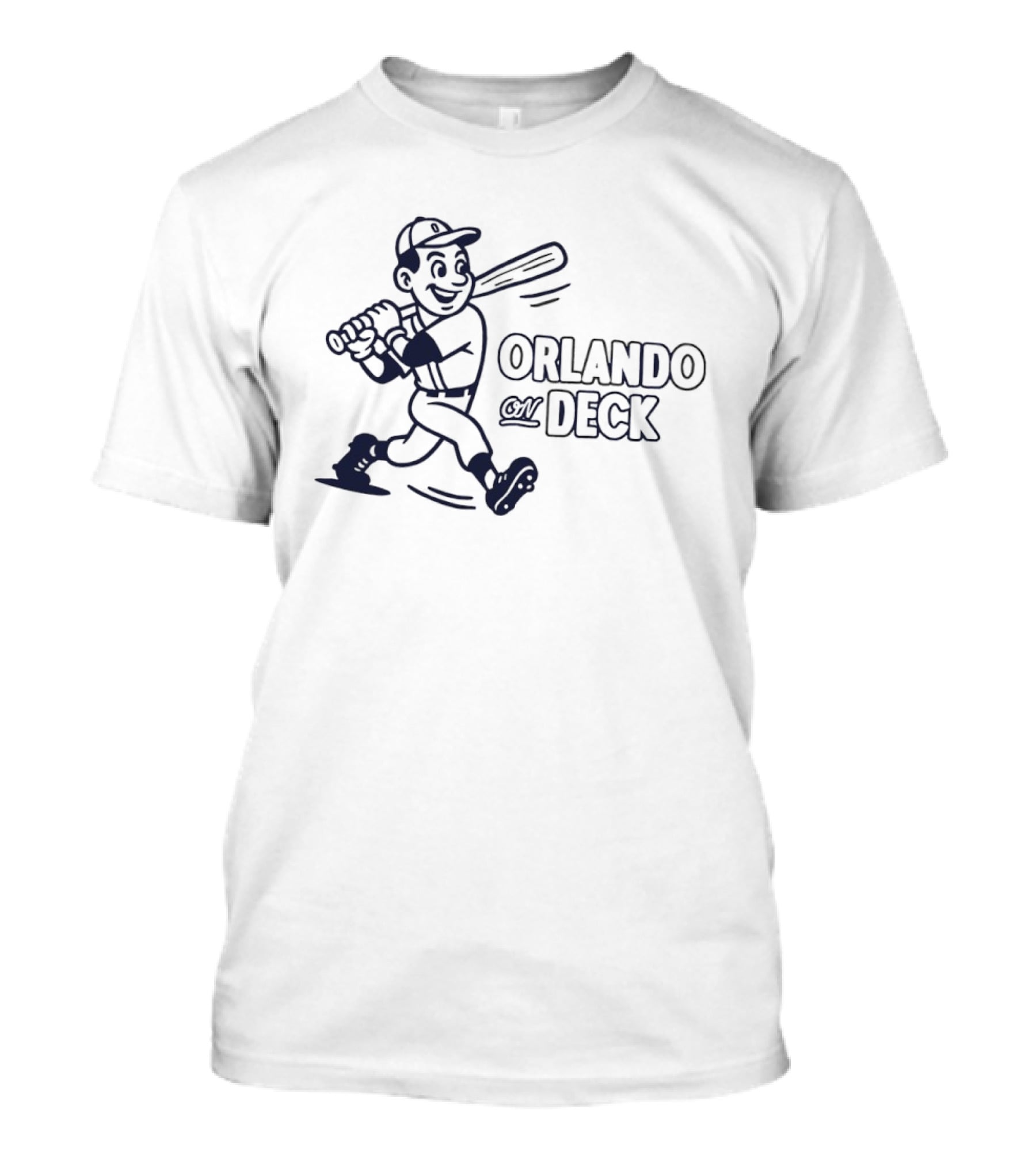 Orlando On Deck Retro Baseball Batter Vintage Sports Cartoon Player T-Shirt