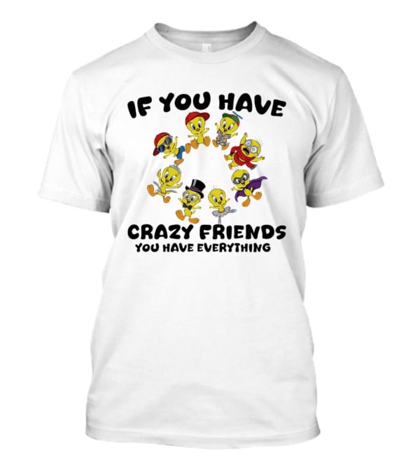 If You Have Crazy Friends You Have Everything Tweety Bird Characters T-Shirt