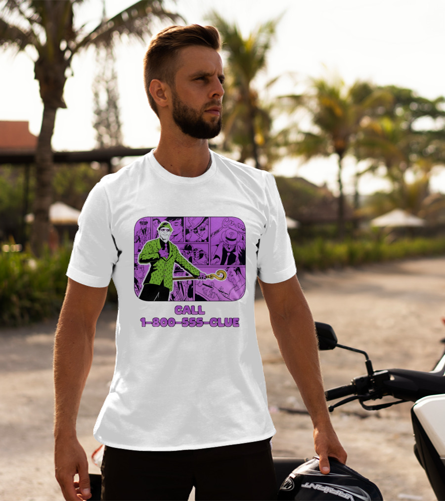 The Riddler Call 1 800 555 CLUE DC Comics Batman T-Shirt