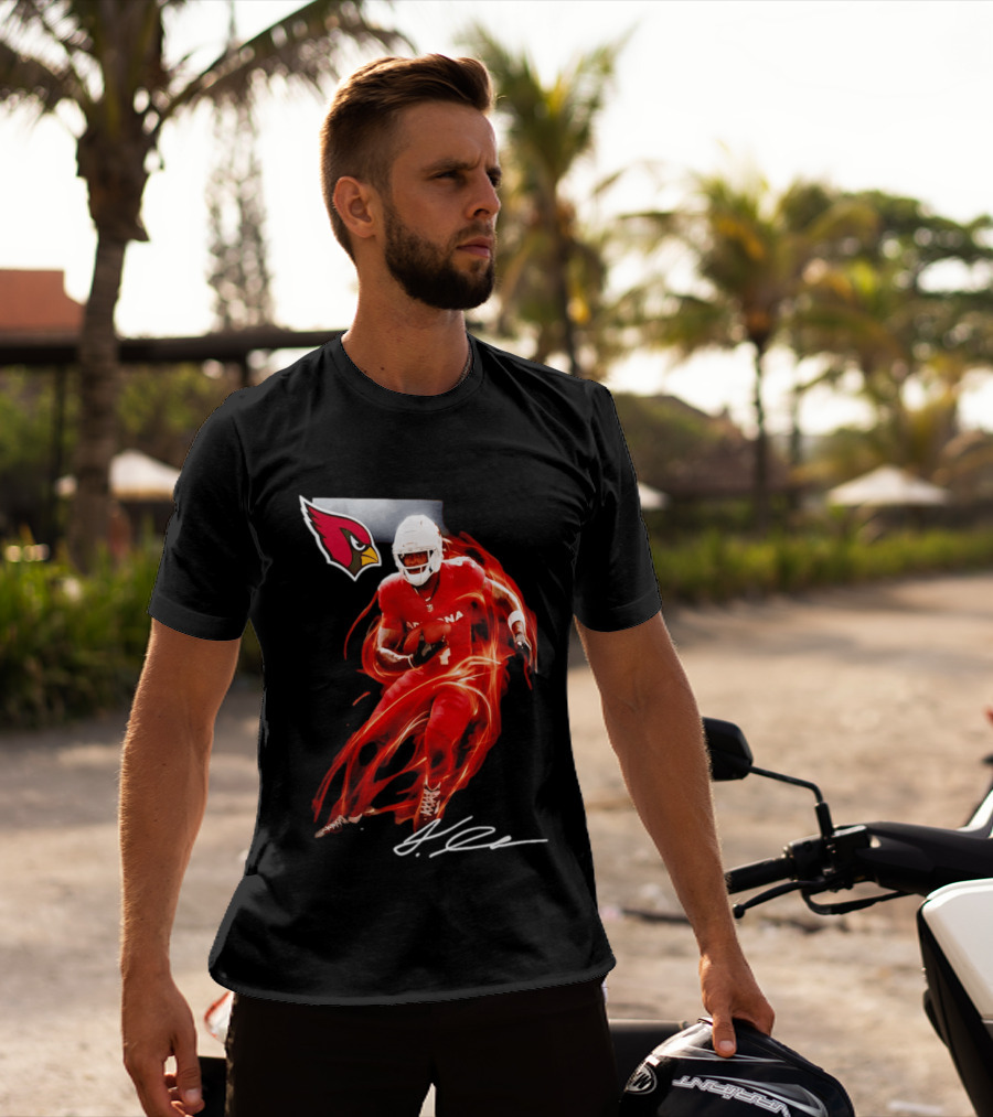 Arizona Cardinals Jeremiyah Love Legacy Rookie Football Player Signature Flame T-Shirt