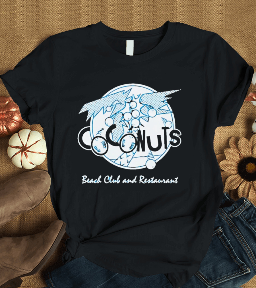 Coconuts Beach Club And Restaurant Tropical Palm Tree T-Shirt