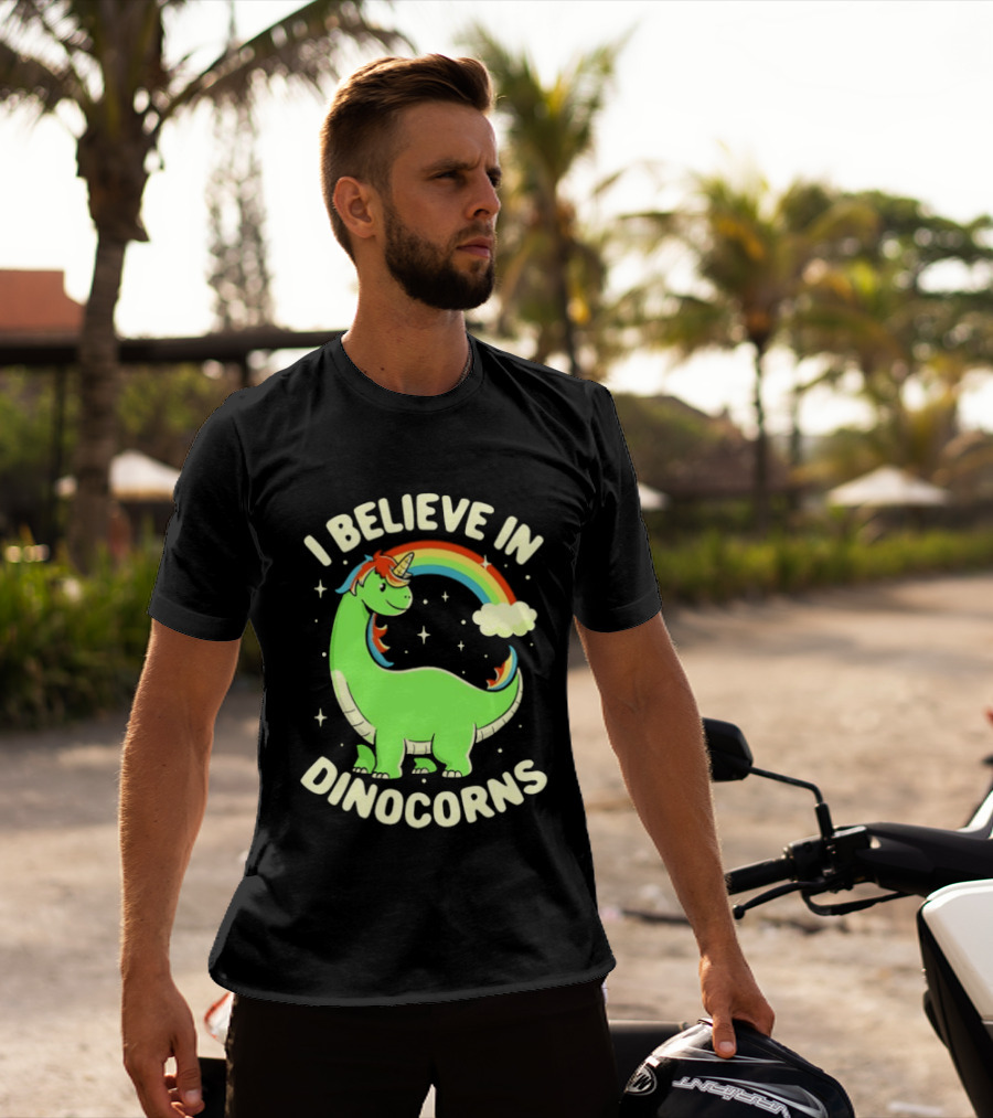 I Believe In Dinocorns Dinosaur Unicorn Rainbow Magic T-Shirt