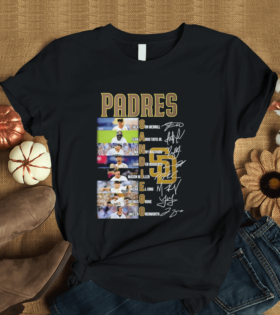 San Diego Padres Fernando Tatis Jr Manny Machado Xander Bogaerts Joe Musgrove Baseball T-Shirt