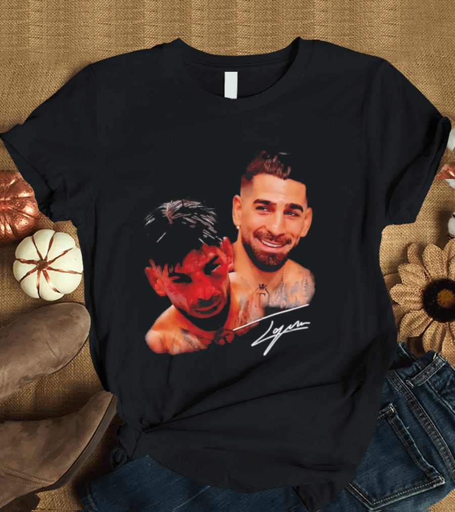 Ilia Topuria UFC Smiley Face And Bleeding Face Signature T-Shirt