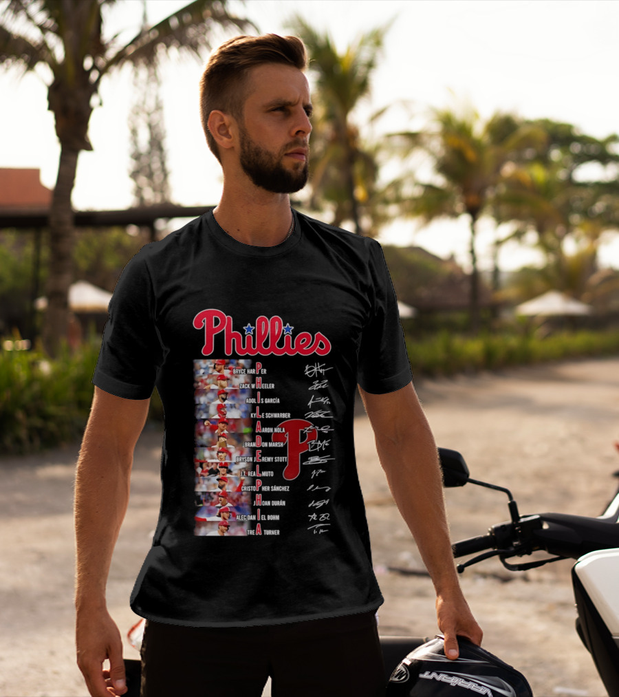 Phillies Baseball Stars Philadelphia Players Lineup T-Shirt