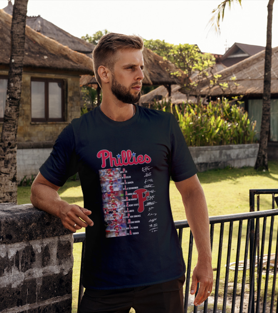 Phillies Baseball Stars Philadelphia Players Lineup T-Shirt