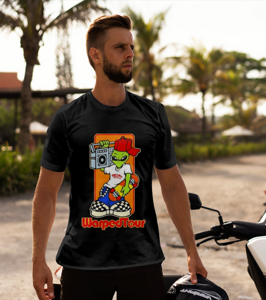 Vans Off The Wall Alien Skater Boombox Warped Tour Checker Shoes T-Shirt