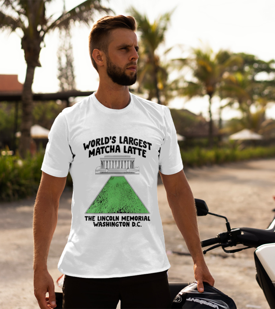 World's Largest Matcha Latte The Lincoln Memorial Washington D.C. T-Shirt