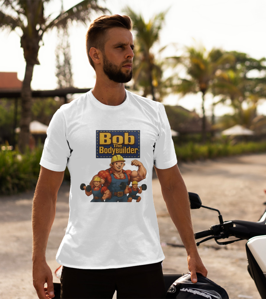 Bob The Bodybuilder Strongman Lifting Weights Movie T-Shirt