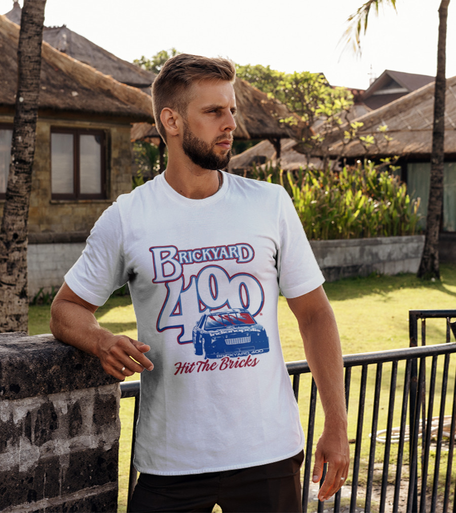 Brickyard 400 Hit The Bricks Indianapolis Motor Speedway Racing Car T-Shirt