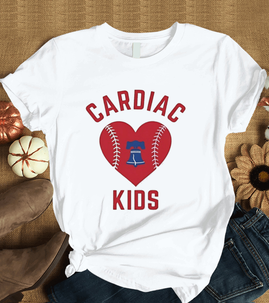 Cardiac Kids Philadelphia Phillies Heart Baseball T-Shirt