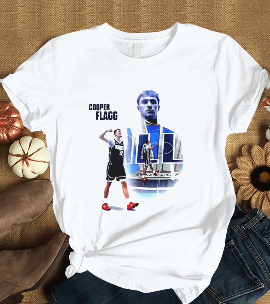 Cooper Flagg Dallas Mavericks MAUS 32 Basketball Player Art 2026 NBA Rookie Of The Year T-Shirt