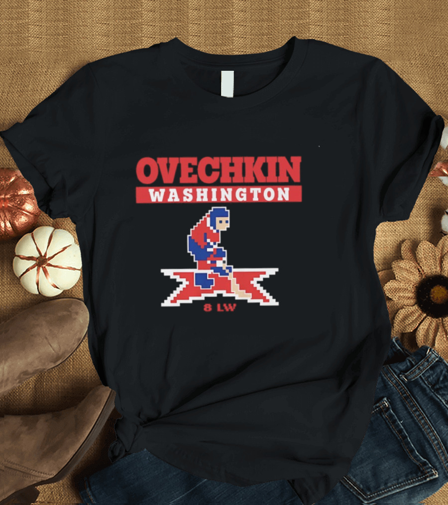 Ovechkin Washington Capitals 8 Bit Hockey LW T-Shirt
