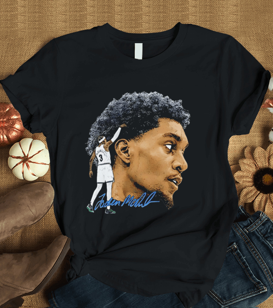 Anthony Edwards Minnesota Timberwolves Jordan McLaughlin Signature T-Shirt