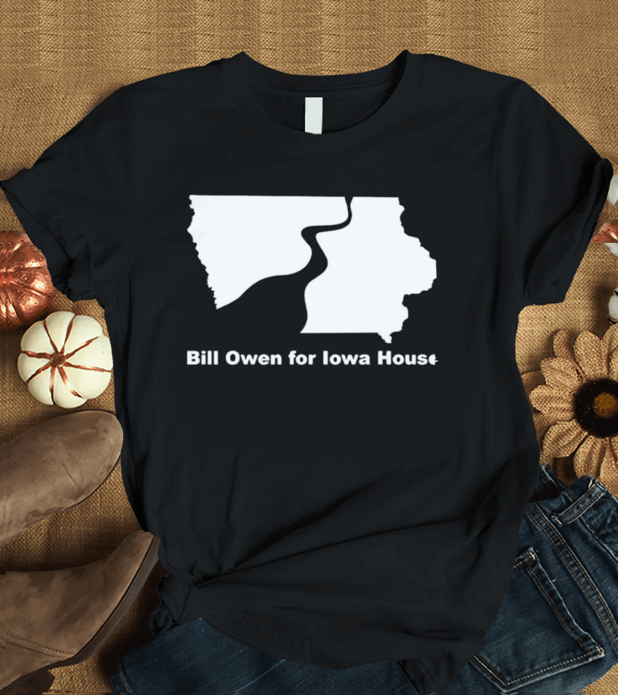 Bill Owen For Iowa House Campaign Map T-Shirt