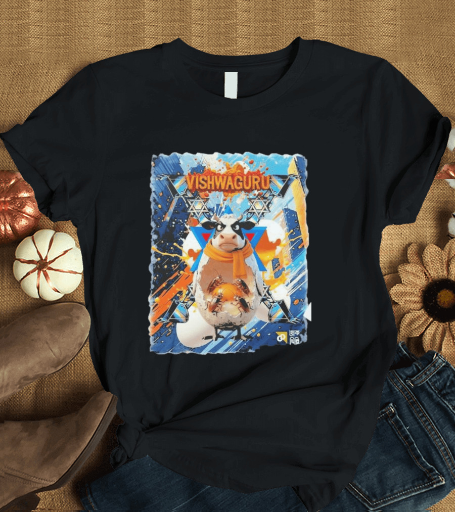 Vishwaguru Cow 2026 Stars Abstract T-Shirt