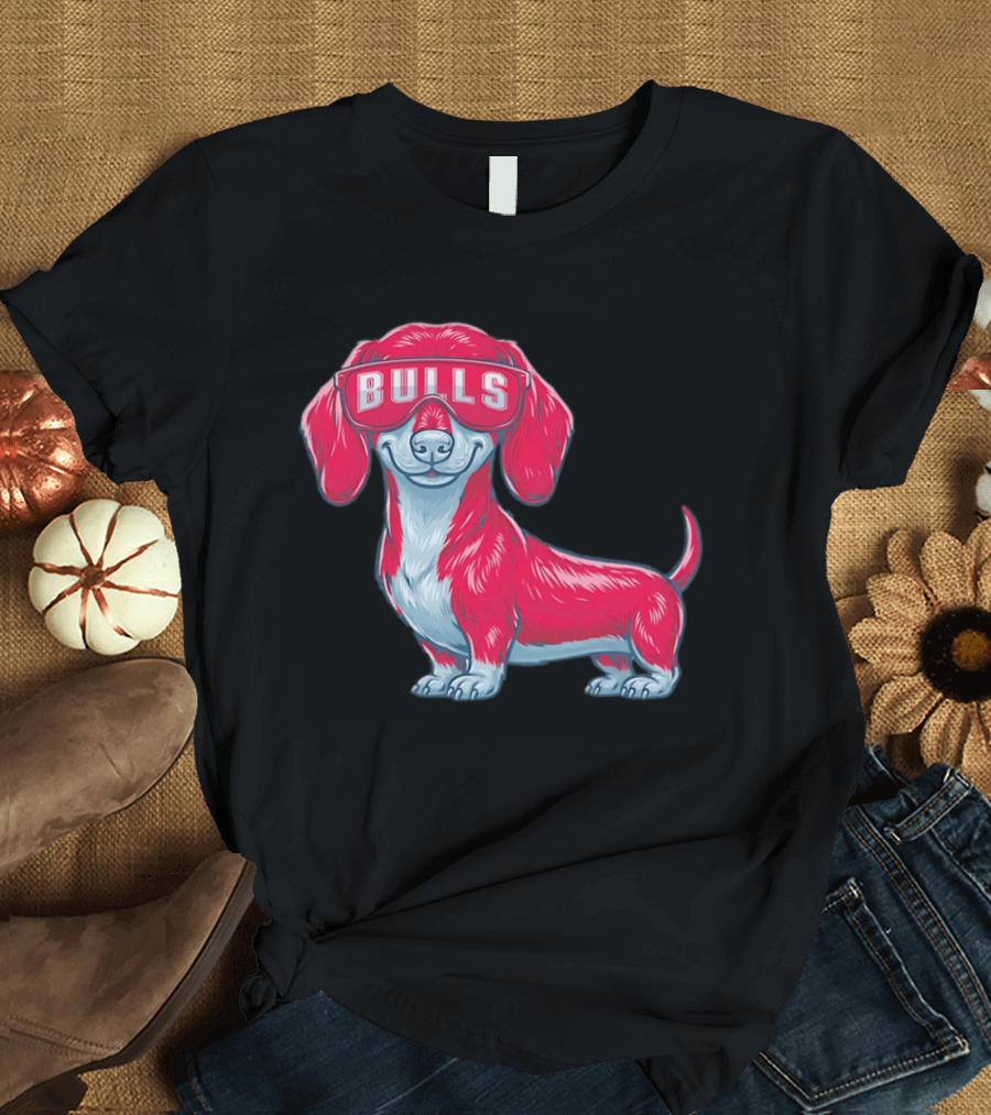 Bulls Dachshund With Sunglasses Cartoon T-Shirt