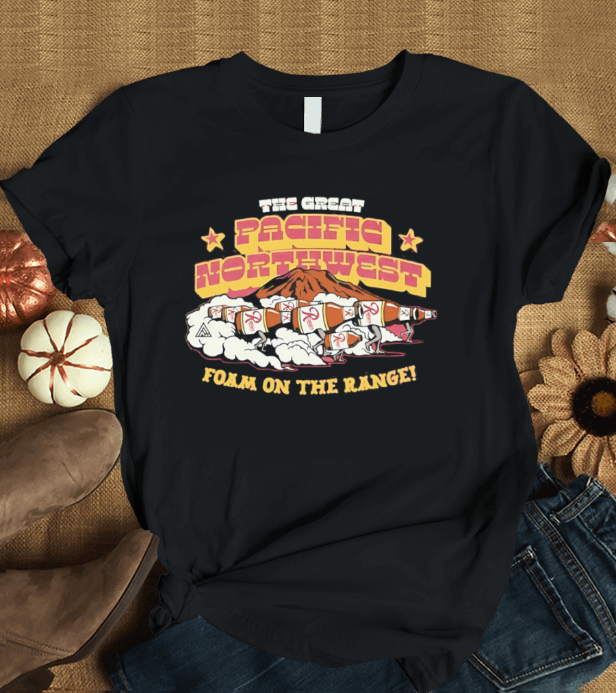 The Great Pacific Northwest Foam On The Range Rainier Beer Mountain T-Shirt